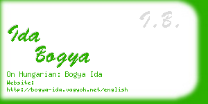 ida bogya business card